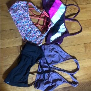 Lot of 4 Lululemon sports bras